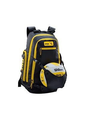 Wilson AVP Beach Volleyball Backpack Black/Yellow Sand Trap Cooler NWT Summer
